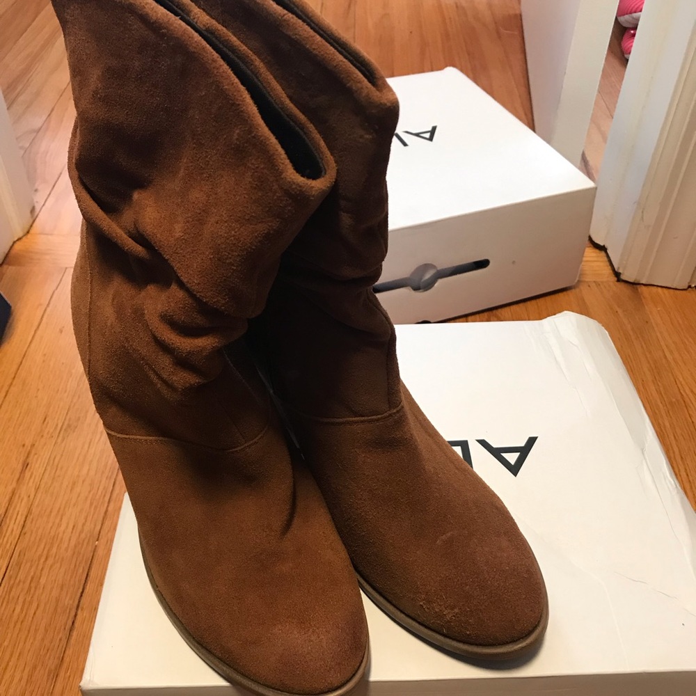 Aldo Midi heeled camel suede boots